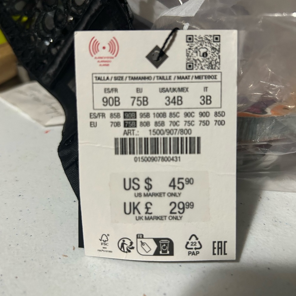 NWT Zara Guipure Underwire 34B
Brand new - Picture 5 of 5